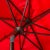 Single Scallop 9 Ft Crank Outdoor Push Button Tilt Umbrella in Red & White For Sale - Image 4 of 5