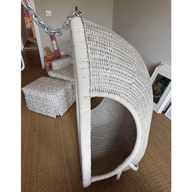 Whimsical high end wicker swing perfect for nursey, kid or teen room. Generously proportioned. Incredibly comfortable....