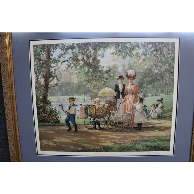 Signed/Framed Print "A Walk in the Park" For Sale - Image 4 of 9
