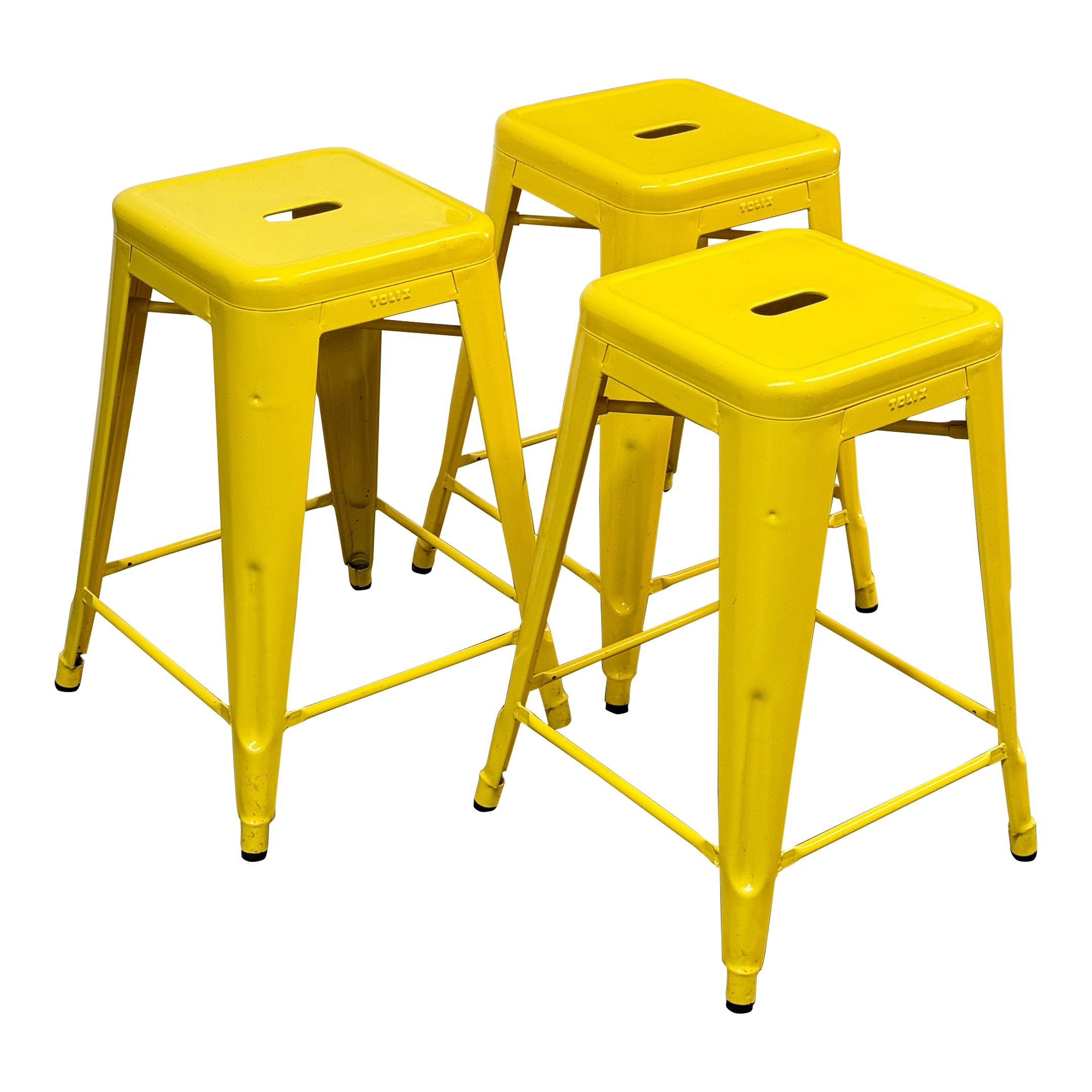 Xavier Pauchard for Tolix Yellow Counter Stools - Set of Three - image 0