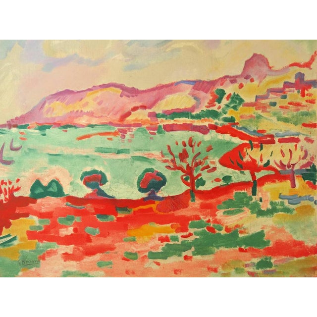 George Braque (1882-1963) Marseille, Landscape at L'Estaque Color lithograph after a painting by the artist Signed in the...