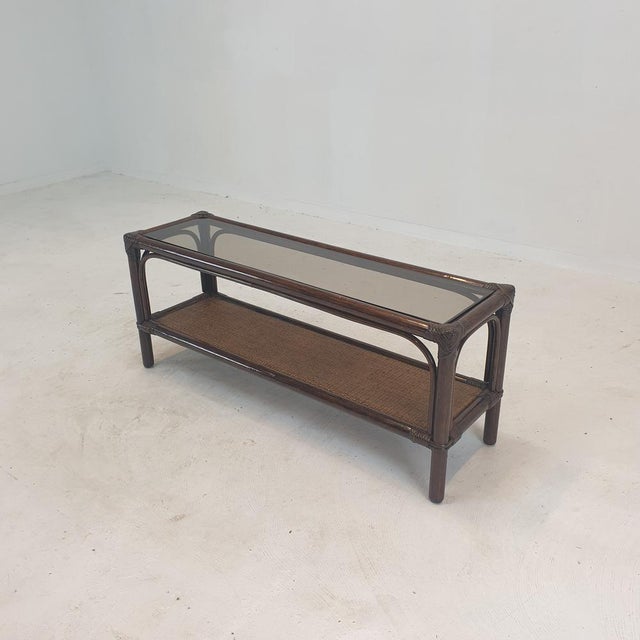 Italian Bamboo and Rattan Coffee Table, 1980s For Sale - Image 11 of 18