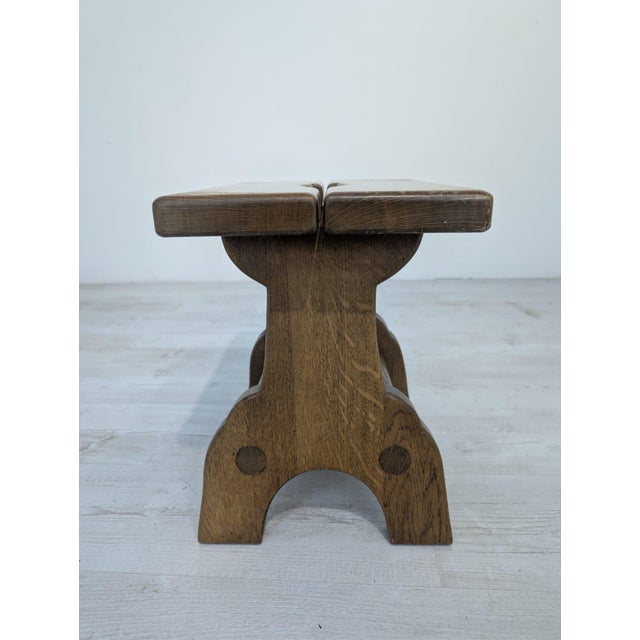 Small Rustic Wood Stool, 1965 For Sale - Image 6 of 12