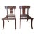 Modern Walnut Klismos Style Chairs - a Pair For Sale