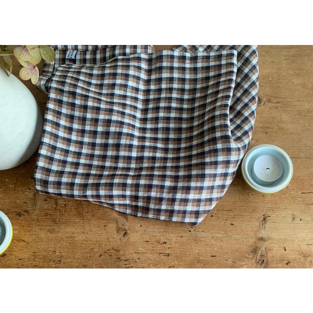 Modernplum Plum Textiles Hertford Check Linen For Sale - Image 4 of 4