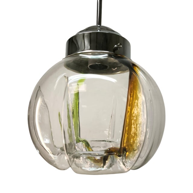 Murano Glass Pendant Lamp, 1970s For Sale