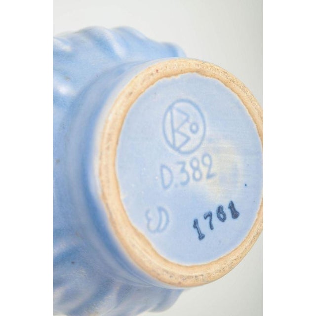 Light Blue Glazed Faience Vase by Ewald Dahlskog for Bo Fajans, 1930s For Sale - Image 4 of 5
