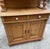 Vintage European Waxed Pine Cupboard With Glass Doors on Top For Sale - Image 4 of 12