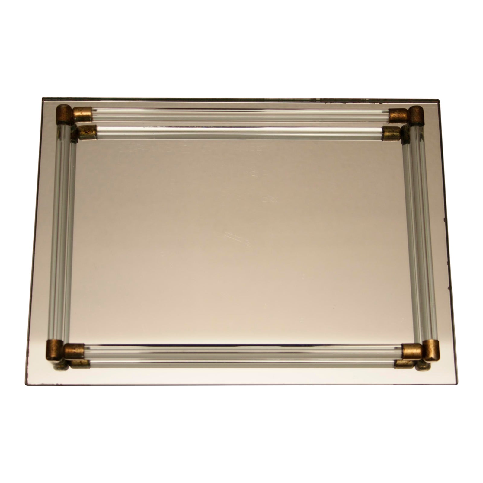 Glass Mirrored Vanity Tray Chairish