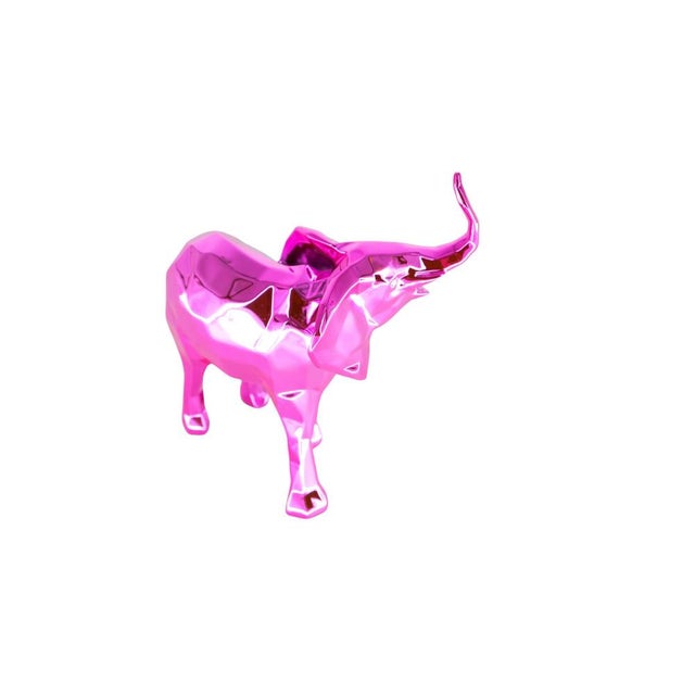 Pink Resin Elephant from Richard Orlinski For Sale - Image 4 of 9