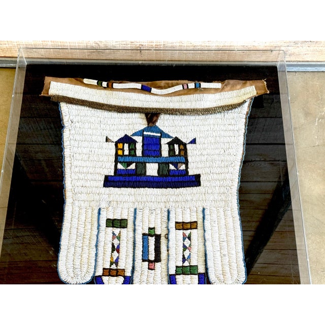 Framed Mid-20th C. Lakota (Sioux) Beaded Saddle Bag Panel, Museum Mounted For Sale - Image 10 of 18