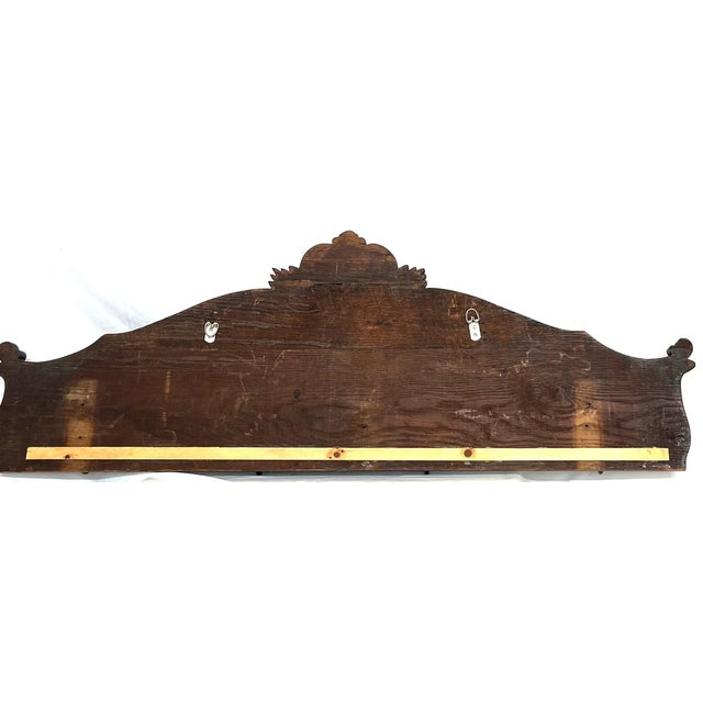 Victorian 19th Century Oak Wall Mounted Victorian Coat & Hat Rack For Sale - Image 3 of 3
