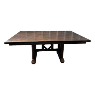 LaLune Rustic Trestle Dining Table For Sale