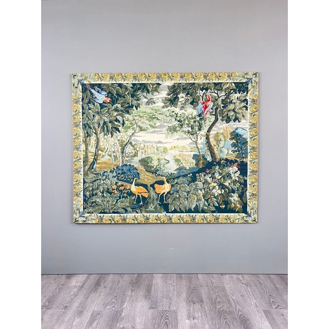 20th Century Decorative Exotic Birds Tapestry For Sale - Image 5 of 6