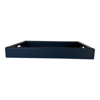 Made Goods Co Aisling Med. Navy Ostrich Tray For Sale