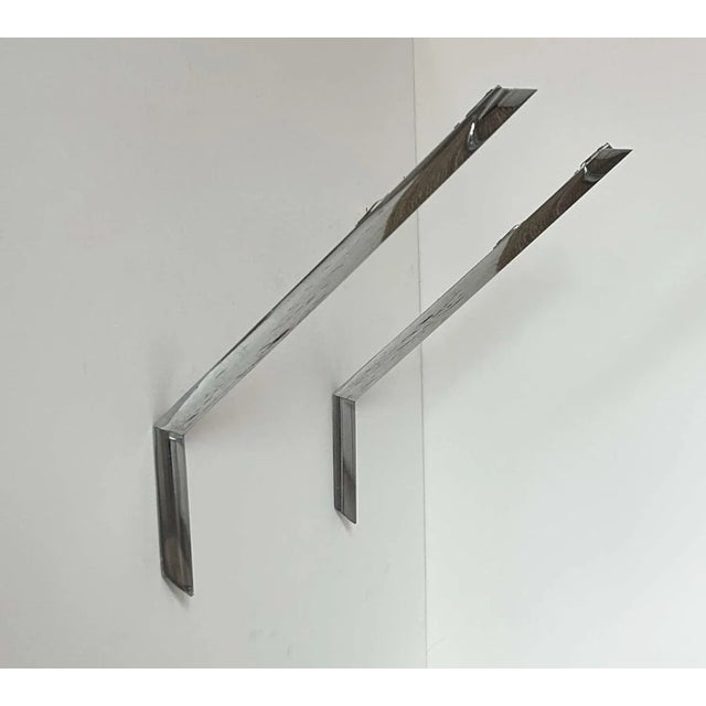 Vintage Wall Lights in Chrome Metal, France, 1970, Set of 2 For Sale - Image 11 of 12