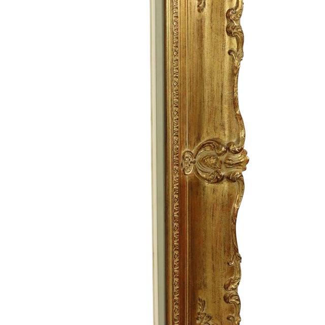 Wood Large Baroque Style Gilt Wood Frame, 1920s For Sale - Image 7 of 17