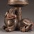 Vintage Solid Copper Censer, High Relief Painted Mythical Beast Base & Pierced Dragon Lid, Chinoiserie Incense Burner For Sale - Image 9 of 10