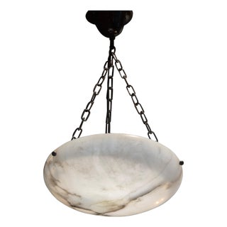 Large Swedish Grace Alabaster Pendant, 1920s For Sale