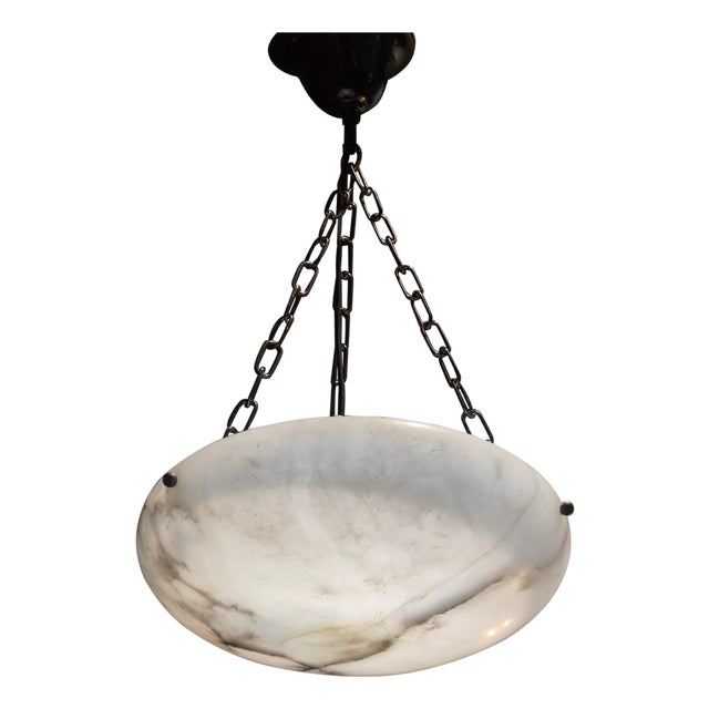 Large Swedish Grace Alabaster Pendant, 1920s For Sale