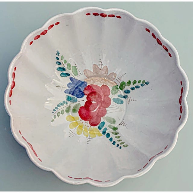 Kurt Ekholm for Ara Arabia Finland Salad Bowl Ribbed Terra Cotta Floral For Sale - Image 10 of 10