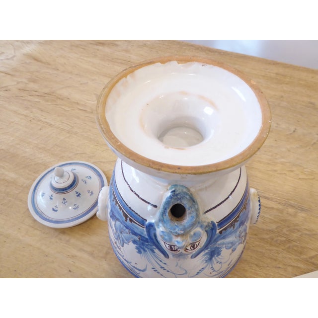 Early 20th Century Vintage French Faience Vinaigrier Urn For Sale - Image 5 of 5