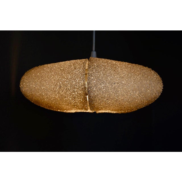 Vintage Pendant Light in Shimmering Granulated Acrylic, 1960s For Sale - Image 6 of 13