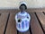 1960s Folk Art Mid Century Sweden Deco Helsingborg Decorative Black Girl Bud Vase For Sale - Image 5 of 8