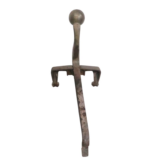 Early 20th Century Pair Arts and Crafts Andirons For Sale - Image 9 of 12
