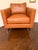 Modern 1980s Pair of Cognac Leather and Chrome Lounge Chairs Attributed to Milo Baughman For Sale - Image 3 of 5