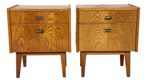 Mid-Century Bedside Tables, Set of 2