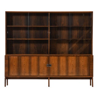 Sideboard with Display Cabinet in Rosewood and Glass from Hans Wegner, 1965 For Sale
