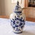 1920s Antique Dutch Hand-Painted Delft Blue Lidded Vase, Holland, 1920s For Sale - Image 5 of 18