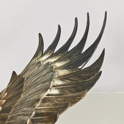 German Polychrome Porcelain Eagle Sculpture by Fritz Heidenreich, 1930s For Sale - Image 6 of 18