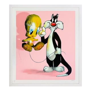 Fanakapan, Pet Hate (Pink), Framed Hand Finished Screen Print, 2020 For Sale