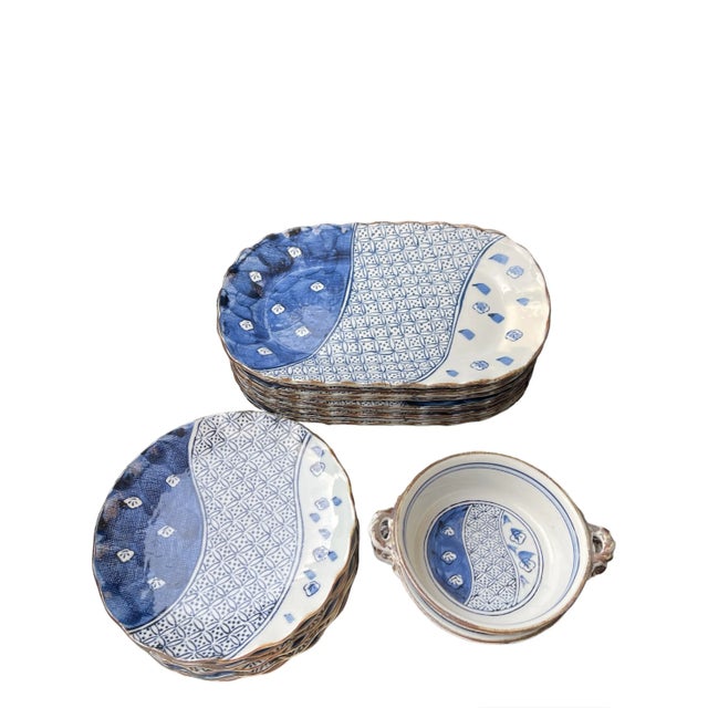 Late 20th Century Late 20th Century Japanese Sometsuke Entertaining Set- 71 Pieces For Sale - Image 5 of 12