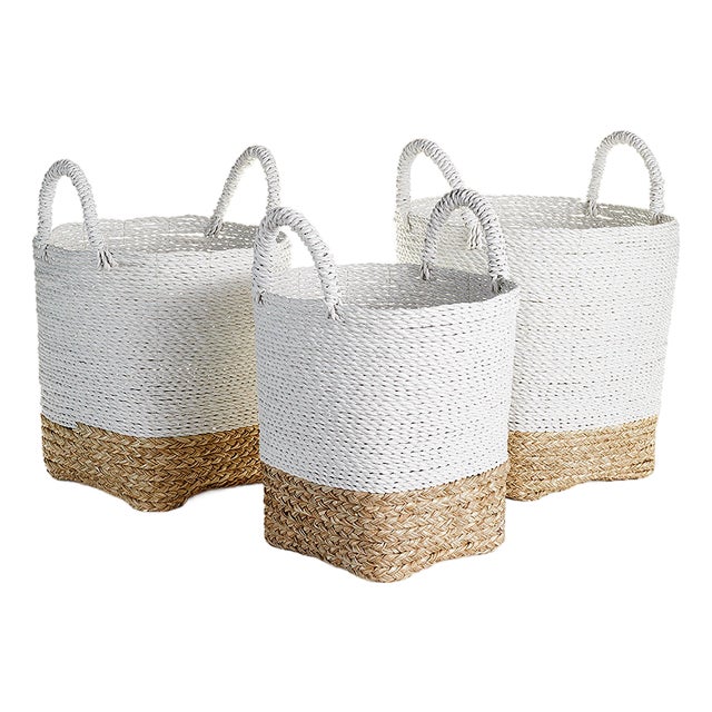 Madura Market Baskets, Set Of 3 For Sale