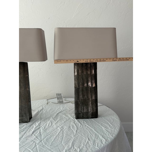 Fashionable Elegant-Modern Table Lamps - a Pair For Sale - Image 4 of 9