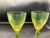 1920s Yellow Uranium Wine Glasses- Set of 2 For Sale - Image 4 of 11