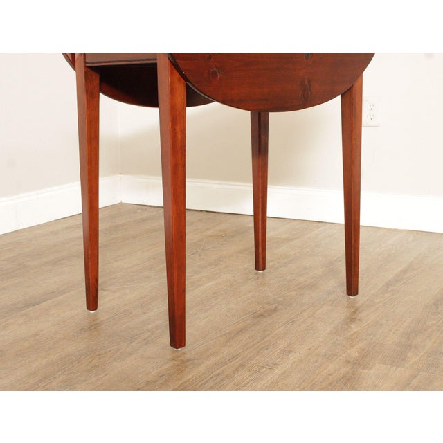 Farmhouse Stephen Von Hohen Custom Crafted Pine Drop Leaf Side Table For Sale - Image 3 of 12