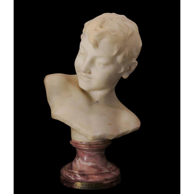 Emile Jespers, Scherzo Bust, 1890, Marble For Sale - Image 9 of 9