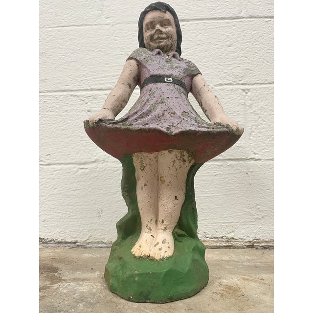 1950s Mid-Century "Bashful Betty" Cast Stone Sculpture — Reclaimed New Orleans Estate For Sale In Mobile - Image 6 of 7