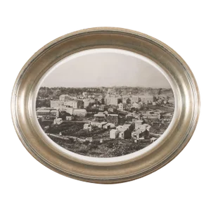 Oval Framed Photograph of Mineral Point, Wisconsin, 1850-75