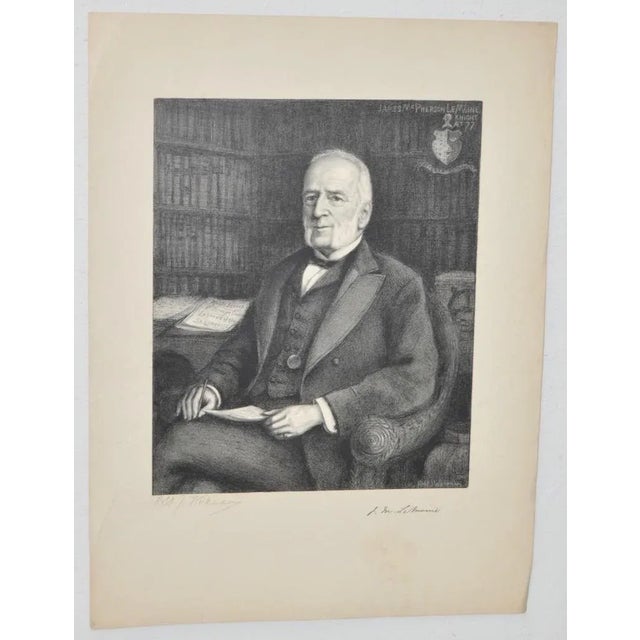 Offered is an early 20th century portrait of Canadian author, James McPherson, c.1902. Fine lithograph by of James...