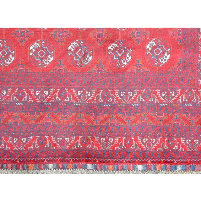 Vintage Afghani Turkoman Rug For Sale - Image 9 of 13