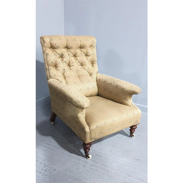 Victorian Deep Seated Library Chair For Sale - Image 5 of 9