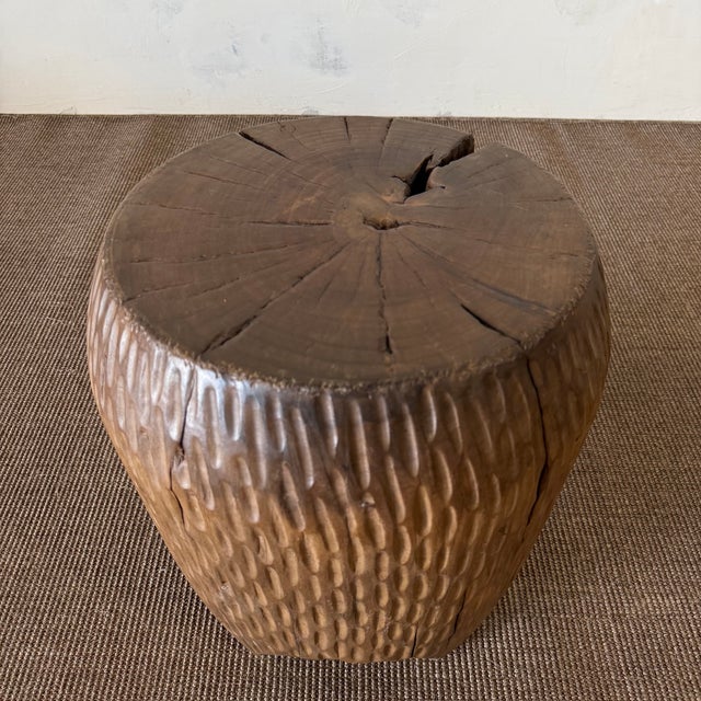 Reclaimed Walnut Side Table or Stump 18" For Sale In Los Angeles - Image 6 of 8