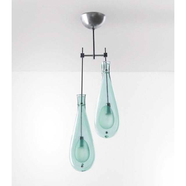 Mid-Century Modern Vintage Italian Pendant by Max Ingrand for Fontana Arte, 1960's For Sale - Image 3 of 4