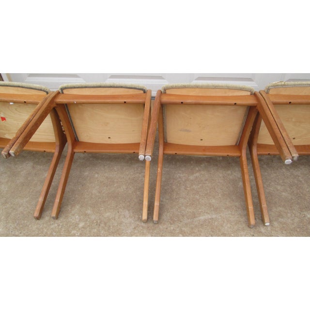 6 Tall Ladderback Dining Chairs by Korup Stolefabrik Denmark Attributed to Kai Kristiansen For Sale - Image 14 of 17