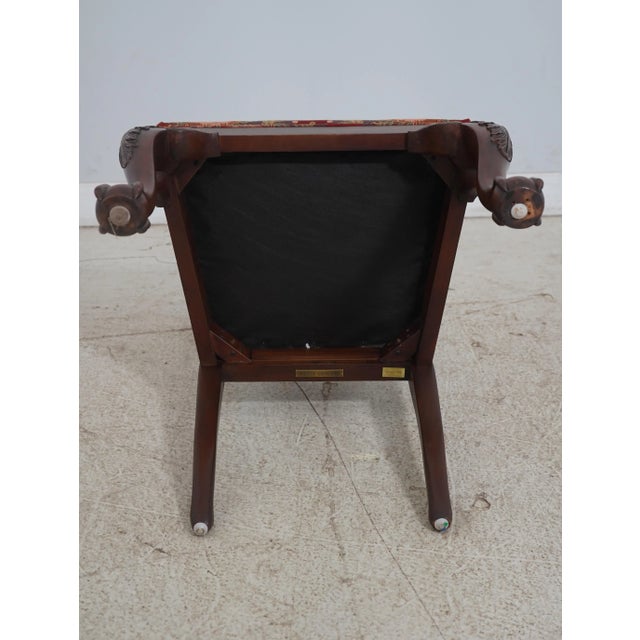 Set of 8 Ethan Allen Carved Mahogany Chippendale Dining Chairs For Sale - Image 10 of 12